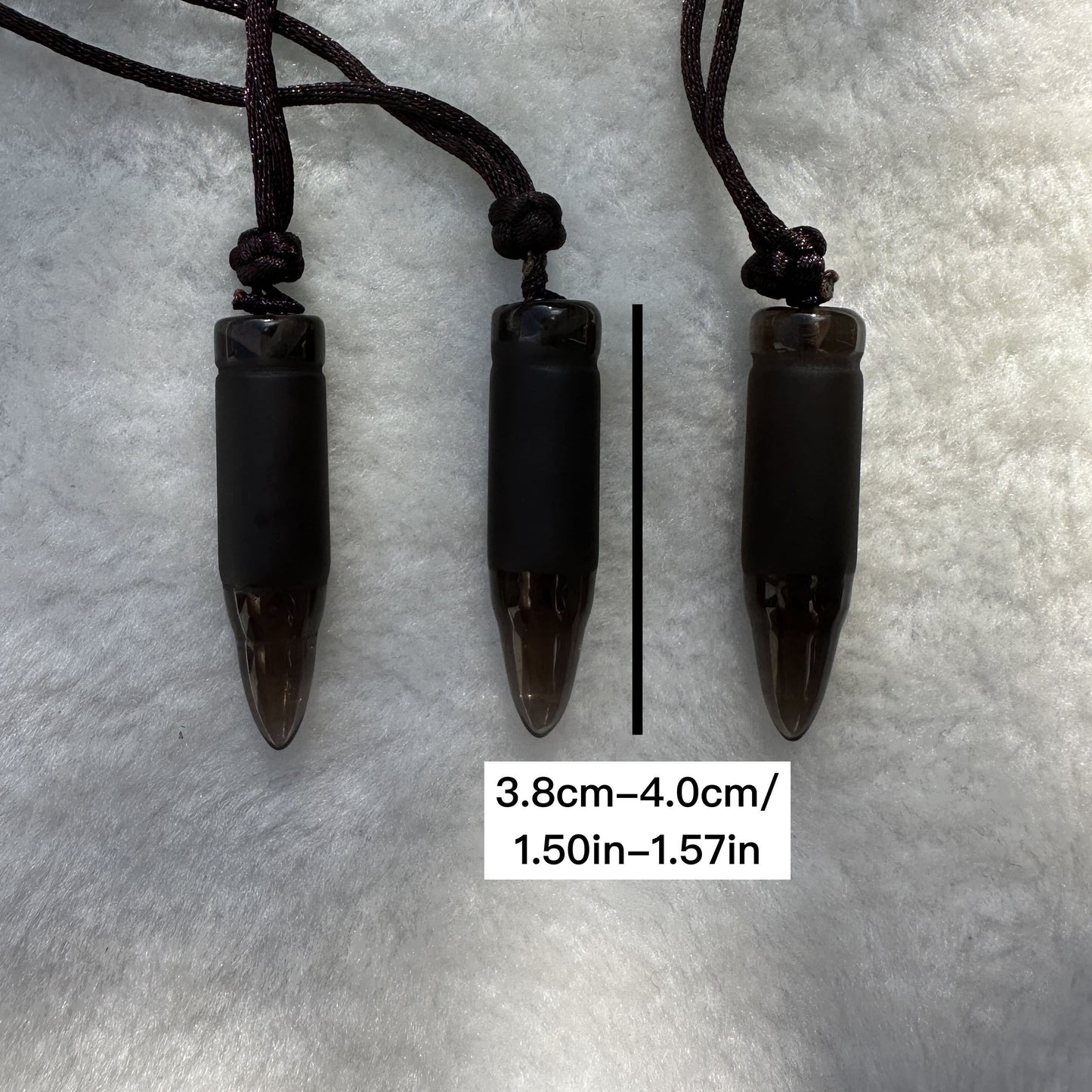 1pc Natural Ice Obsidian Bullet Pendant